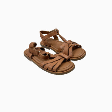 Sandales cognac à velcro 27 EUR