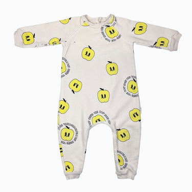 Combi crème en coton terry pomme 24-36M