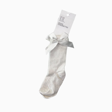 Chaussettes hautes cotelées avec noeuds de satin 22-24 EUR
