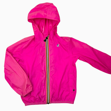 Manteau fuschia à capuchon style coupe-vent 'Le vrai Claude 3.0' 8Y