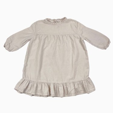 Robe beige en mousseline de coton 5-6Y