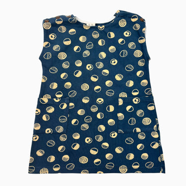 Robe style tunique en coton à imprimés circulaires jaunes 24M