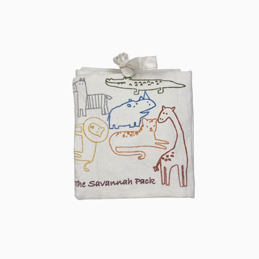 Livre sensoriel en coton naturel 'The Savannah Pack'