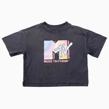 T-shirt gris en coton et poly recyclé 'MTV' M (8-9Y)