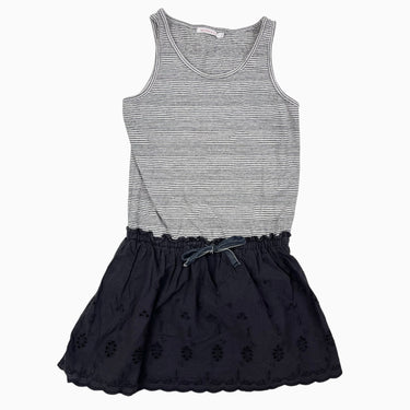 Robe cami à rayures marines et oeillet en coton 12Y (fit 10Y)
