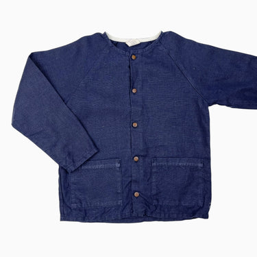 Chemise marine en lin 5-6Y