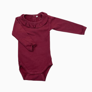 Cache-couche rouge carmin à col en coton extensible 6M