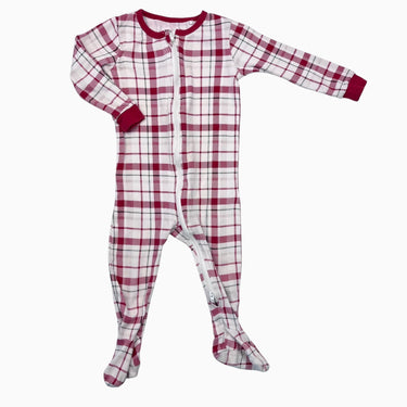 Pyjama en coton à carreaux rouges et verts 18M