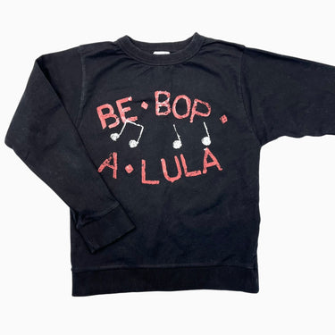 Pull noir en coton french terry 'Be Bop A Lula' 8Y