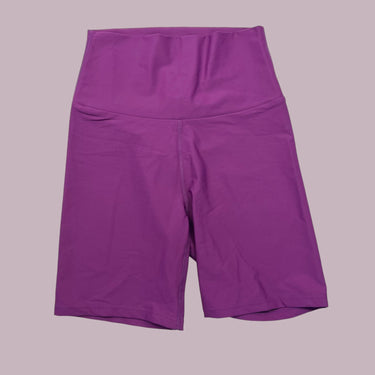 Biker short mauve 8'' en nylon recyclé et élastane pour femmes XS