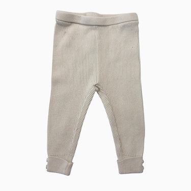 Legging crème en coton cotelé épais 6-12M