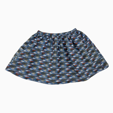 Jupe bleu à imprimé poissons en coton 6Y