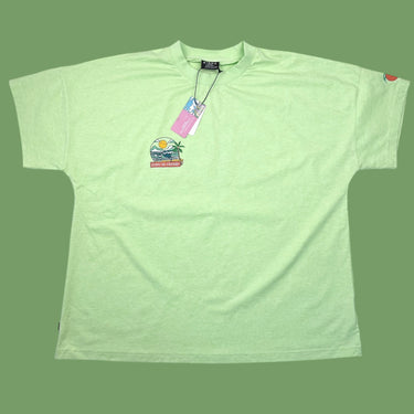 T-shirt vert lime en coton et élastane pour femmes XL