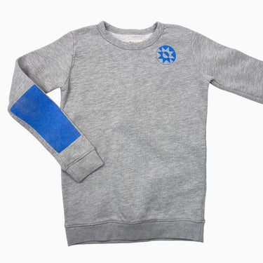 Pull gris chiné en coton et poly fait aux É-U 10Y (fit slim)
