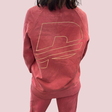 Pull framboise en coton french terry pour femmes XS