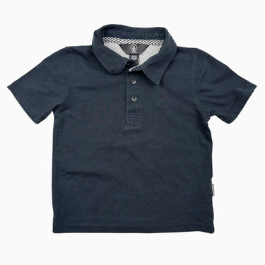 T-shirt à col polo marine en coton 3Y