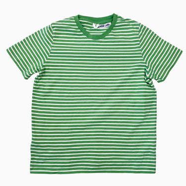 T-shirt vert pomme en coton à rayures blanches 8-10Y