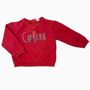 Pull rouge en coton et élastane 3Y
