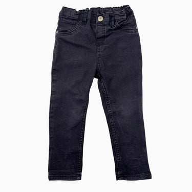 Pantalon noir style denim en coton extensible 1.5-2Y