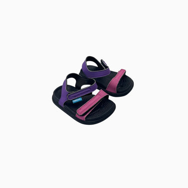 Sandales à velcro colorblock rose et mauve 3.5-4 US