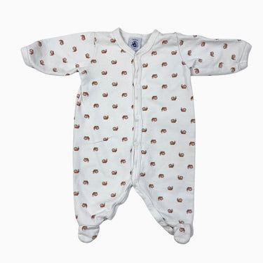 Pyjama blanc imprimé escargot 1m