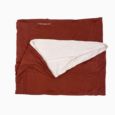 Écharpe de portage tubulaire en rayonne de bambou ginger et crème OS