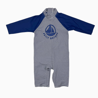 Maillot a rayure bleu et blanche 12m