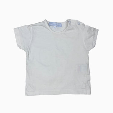 T-shirt blanc avec boutons pressions 18M