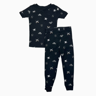 Pyjama noir en coton à imprimé pirates 3Y