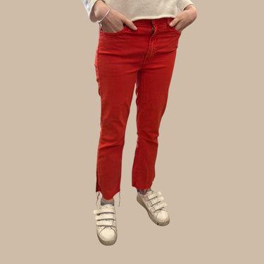 Jeans rouge 'the stunner zip angle sttep fray' pour femmes 25EU
