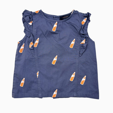 Blouse en coton marine avec imprimé bouteille de soda 4Y