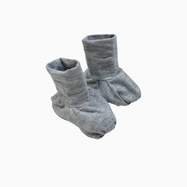 Chaussons gris en rayonne de bambou 0-3M