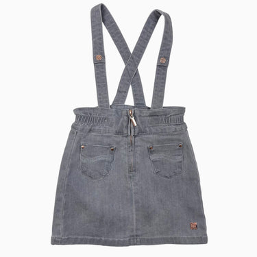 Jupe à bretelle en denim grise 6Y