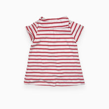 Charger l&#39;image dans la galerie, Robe style marinière en coton à rayures bégonia 12M
