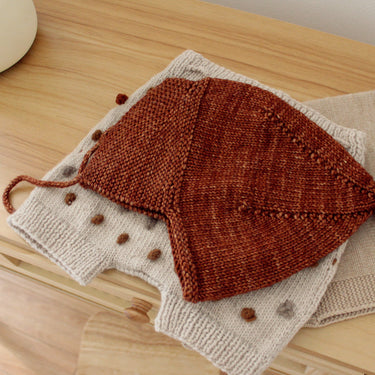 Bloomer en mérino avec pompons 6-12M