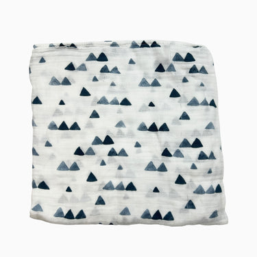 Couverture blanche 'triangles' en mousseline