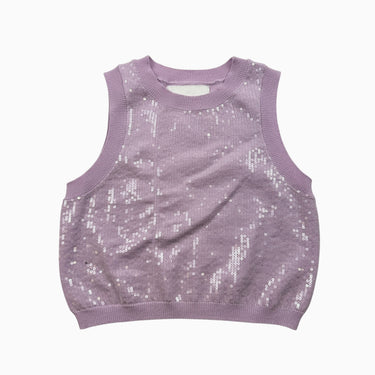 Débardeur lilas à sequins 9-10Y
