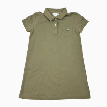 Robe polo kaki en coton piqué 6Y