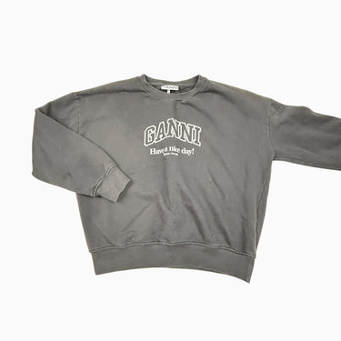 Pull charcoal 'Ganni' en coton pour femmes XXS-XS