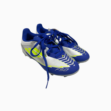 Souliers de soccer bleus et jaunes Messi 13US