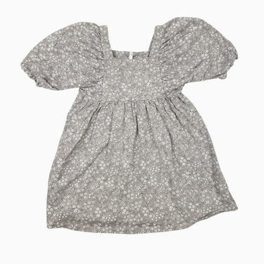 Robe grise fleurie 6-7Y