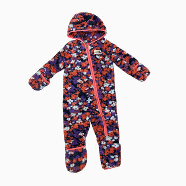 Combi multicolore fleurie en peluche 12-18M