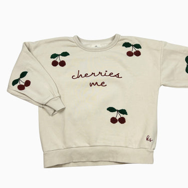 Pull vanille cerises 5-6Y