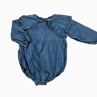 Barboteuse à col en jeans 12-18M