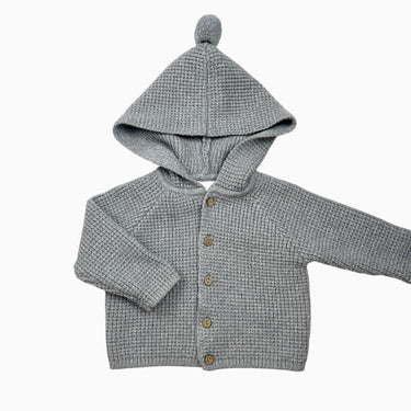 Veste grise en tricot 3-6M