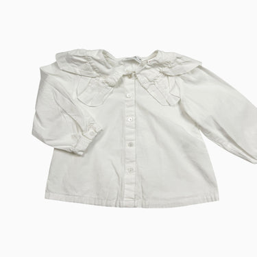 Blouse à col pétale blanche 3Y