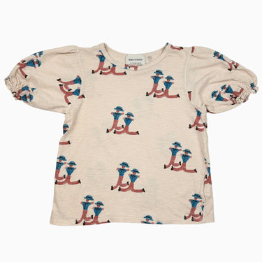 T-shirt rose 'bonhommes' 10-11Y