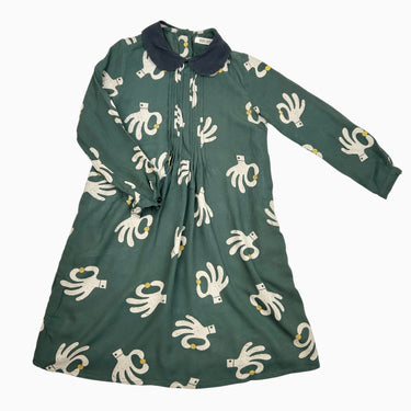 Robe verte mains viscose 4-5Y