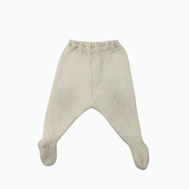 Legging à pied vanille en tricot 3-6M