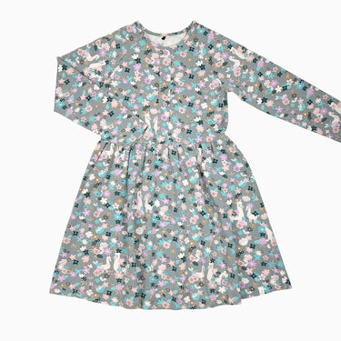 Robe grise fleurie 8Y